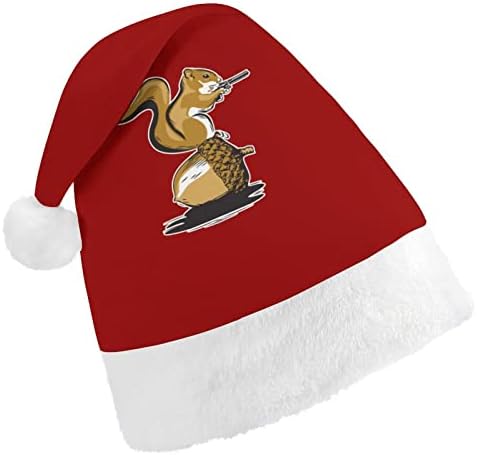 אגוזי סנאי חג המולד כובע רך קטיפה סנטה כובע מצחיק כפה עבור חג המולד לשנה חדשה חגיגי מפלגה