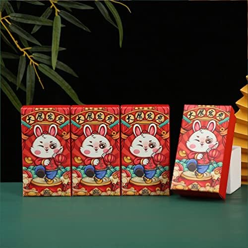 דידיסהעל חג המולד דקור 4 יחידות סיני ארנב שנה מתנת קופסות סיני חדש שנה לטפל קופסות שנה של ארנב קוקי קופסות אדום