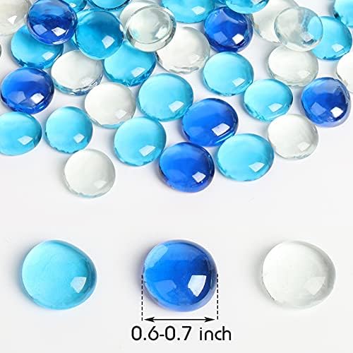 100 יחידות כחול כהה שטוח זכוכית גולות 500 יחידות פרימיום כחול שטוח אקווריום חלוקי נחל