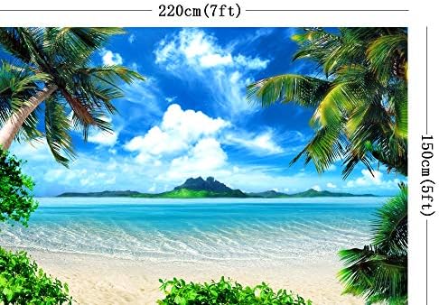 קיץ חוף צילום תפאורות אוקיינוס טרופי תא צילום מסיבת חתונת קישוט רקע סטודיו אבזרי ויניל 7 5 רגל אקס-אקס-אקס-6594