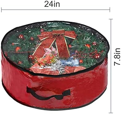 גואנגמינג - עמיד זר אחסון תיק עם שקוף חלון ללבוש עמיד עמיד למים חג המולד זר זר אחסון מיכל לחג