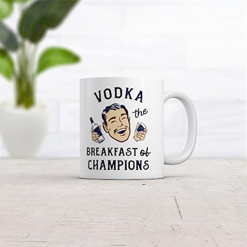 מטורף כלב חולצות וודקה ארוחת בוקר של אלופים ספל מצחיק משקאות שתיית מסיבות קפה כוס-11 עוז