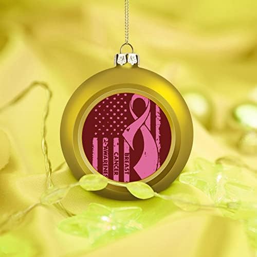 דגל מודעות לסרטן השד קישוטי חג המולד כדורי חג המולד כדורי עץ