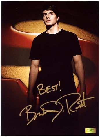 חתימה של ברנדון רות '8.5x11 צילום לוגו סופרמן