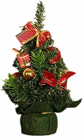 DEKIKA מעודן מתנות דקורטיביות לחג המולד, עץ חג המולד מיני של שולחן השולחן, 8.7 אינץ 'עץ חג המולד של אורן מיניאטורי