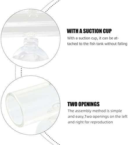 1 סט רבייה זכוכית כוס כלי מלח יניקה יניקה: גידול עם מדגרת מגדל כוסות תינוק דגי ליצן צינור בידוד