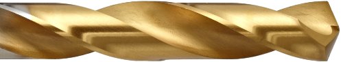 1 ד1 ג 'יגה פלדה במהירות גבוהה מקדח זהב, גימור פח, שוק ישר, ספירלה איטית, 135 מעלות, גודל דואר, 1/4 קוטר על
