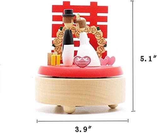 Huangxing - צלמיות אספנות קופסאות מוזיקה קופסאות מוסיקה מעץ קופסא מוזיקה לחתונה קופסא סיבוב חתן