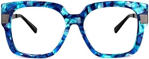 משקפיים אור כחול מסגרת מרובעת ענקית לנשים בלוק משקפי שמש נגד לחץ בעיניים אודליה 025861