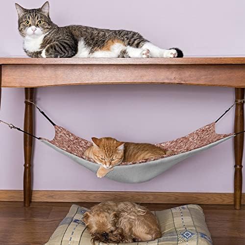 חיות מחמד ערסל ורוד פאייטים חתול שינה מיטה עם רצועות מתכווננות מתכת ווים 16.9 איקס13