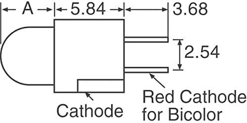 מחוון לוח LED מעגל LED מחוון מעגל LED מחוון אדום אדום מפוזר 1.8V 2MA סיבוב עם עליון 5 ממ, T-1 3/4