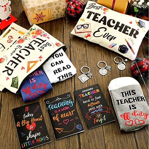 24 יחידות מורה הערכה מתנות סט מורה איפור תיק מצחיק מורה מחזיק מפתחות מורה השראה מחברת אם אתה יכול