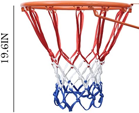 2 יחידות כדורסל רשתות כבד החובה חיצוני 19.7 סנטימטרים שמש הוכחת סל כדור חישוק נטו עבור בריכה, 12 לולאות מקורה