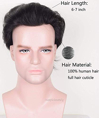המשמחוויג שיער טבעי גברים של פאה דק עור שיער החלפת מערכת עבור גברים