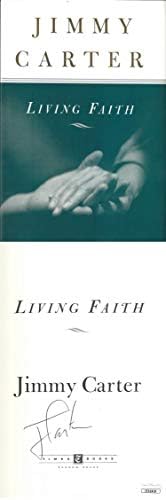 הנשיא ג'ימי קרטר חתם על 1996 אמונה חיה ספר כריכה קשה- EE62418 - JSA מוסמך - ספרים פוליטיים