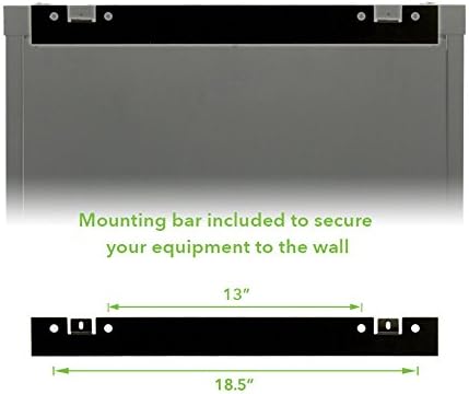 NavePoint 6U ארון רשת קיר הרשת ל -19 אינץ 'ציוד IT, A/V, דלת זכוכית מחוסמת, לוחות צד, מנעולים, 2 מאווררים,