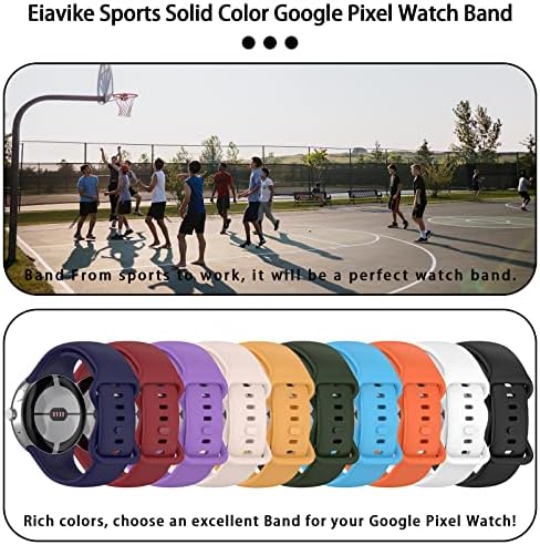 להקת Eiavike תואמת את צמיד רצועת שעון רצועה של Google Pixel Google Silicone Sport Sport Sport.