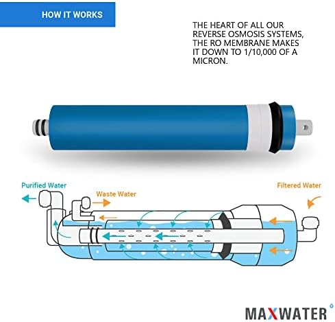 מקסימום מים-50 גרם יחידה הפוך אוסמוזה קרום-רו קרום החלפת מתאים תחת כיור הפוך אוסמוזה שתיית מים מטהר