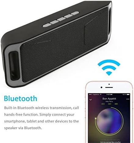 1VZHV3 נייד רמקול Bluetooth נייד נטען עם Call FM TF כרטיס USB AUX