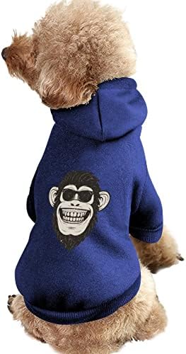 בגדי כלבי קוף מצחיקים קפוצ'ונים של חיות מחמד בחורף סווטשירטס כלבים רכים וחמים לכלבים בינוניים קטנים
