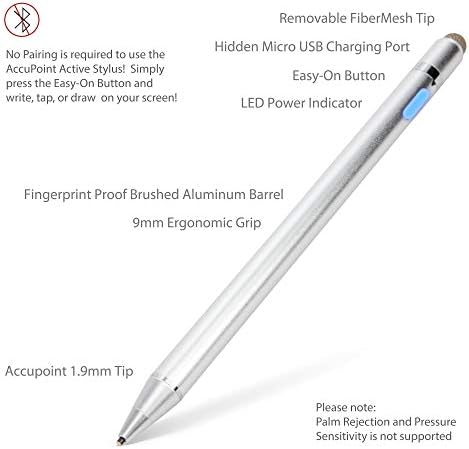 עט חרט בוקס גלוס תואם ל- LG Xpression Plus 3 - Stylus Active Actipoint, Stylus אלקטרוני עם קצה עדין במיוחד