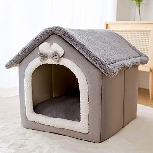 רך חתול מיטת בית כלב חתול חורף בית נשלף כרית סגור לחיות מחמד אוהל לגורי גור ספקי )