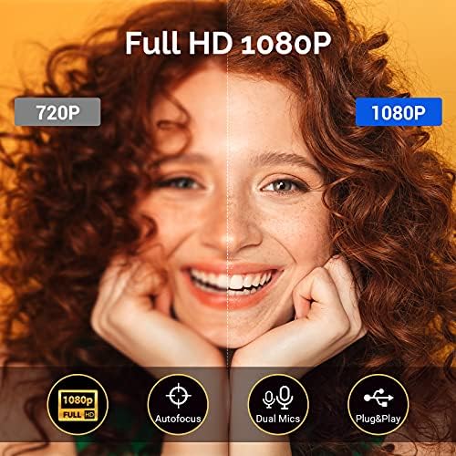 מצלמת אינטרנט 1080 עם אור טבעת מתכוונן, פוקוס אוטומטי מתקדם עם חצובה 960 א 'מצלמת אינטרנט לוועידות משחקי