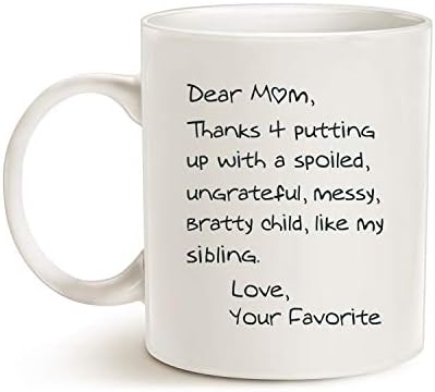 מאואג מצחיק אמהות יום אמא קפה ספל, אמא יקרה, תודה 4 לשים עם מפונק. אהבה, האהוב עליך מתנות יום הולדת הטוב