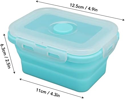 קופסת בנטו, מיכל אחסון מזון סיליקון מתקפל טמפרטורה גבוהה עמידה במיקרוגל קופסת ארוחת צהריים בטוחה