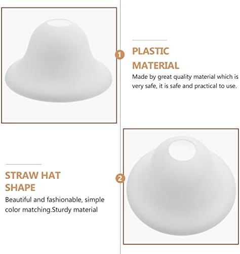 2 יחידות כובע קטן מפלסטיק קלטה ביתית קישוט מלפל פלסטיק לעיצוב למנורת שולחן
