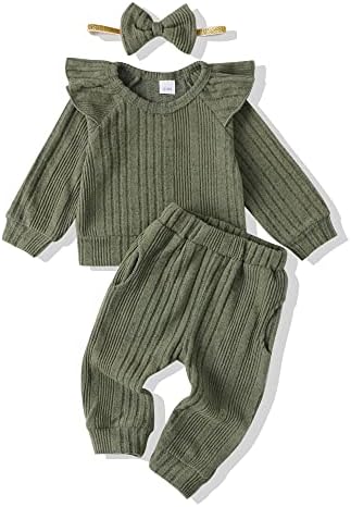 תלבושות לבגדי תינוקות של תינוקות יילודים תלבושות סתיו חורף שרוול ארוך סווטשירטים מכנסיים תלבושות תינוקות חמודות