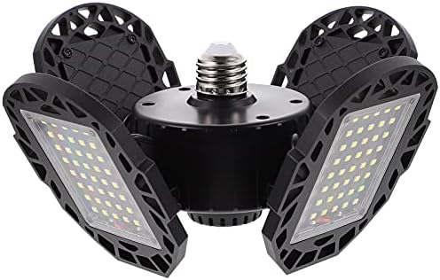 נורות LED של DOITOOL אור מוסך מתקפל אור תלת-עלים LED LED מנורת מוסך מנורה מתכווננת אורות תקרה אור