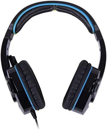 סאדס סה-708 מקצועי 3.5 ממ סטריאו אוזניות סרט מחשב נייד פרו משחקי אוזניות-שחור / כחול