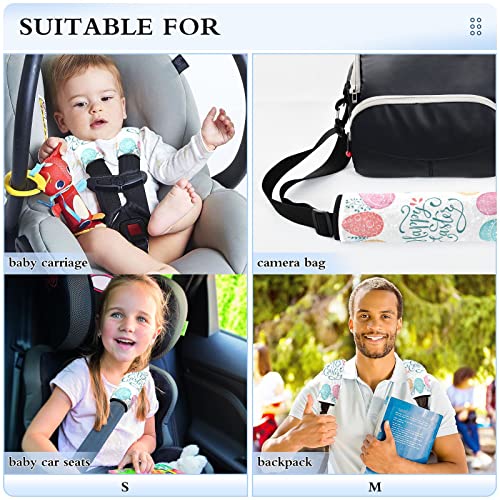 ביצי פסחא חגורת בטיחות מכסה 2 אריזות רצועת מושב מכונית מכסה כרית כתף רכה סופר רכה למבוגרים בנות תינוקות