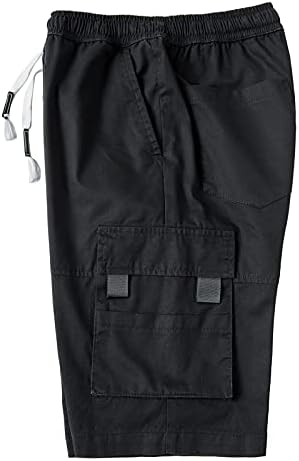 מכנסיים קצרים של ymosrh לגברים מגברים של מכנסי כיס מכנסיים כותנה חמש נקודות מכנסיים סרבלים גברים