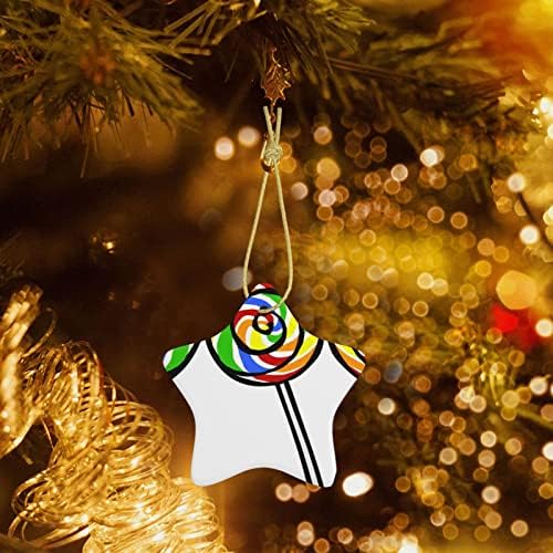 Lollipop 2022 תליון קרמיקה לחג המולד לקישוט עץ חג המולד