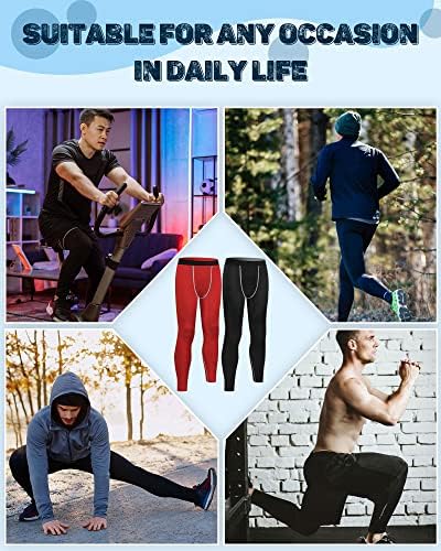 6 חבילה גברים של דחיסת מכנסיים אימון מכנסיים ספורט דחיסת חותלות ריצת גרביונים לגברים אספקת ספורט
