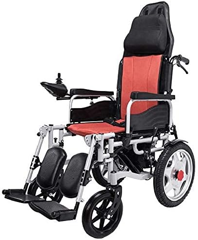 אופנה נייד כיסא גלגלים חשמלי כסאות גלגלים מתקפל אחורי אוטומטי בלם נסיעות פשטות כיסא גלגלים עם שכיבה משענת מתכוונן