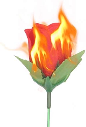 ארנק ורדים נובובסטי 6 חתיכות להבה טריק ורדים אש טריק להבה מופיעה פרח ורד קוסם אבזרי להבה מלאכותית