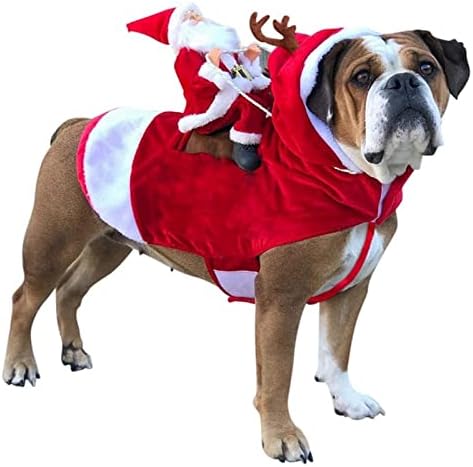 XS-2XL בגדי כלבים חמים מעיל חג מולד כלב לבגדי חיות מחמד של כלב בינוני קטן עם קישוט חג המולד של סנטה קלאוס כלב