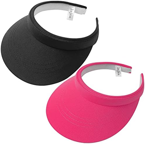 2 חבילות מגן נשים גברים סאן כובע כובע על מגנים ספורט מתכוונן כובע שוליים רחב