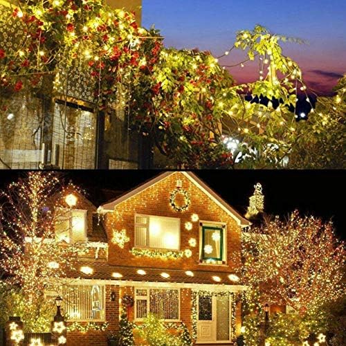 נצנוץ כוכב 300 LED אורות מיתרים מיני לחג המולד, אורות פיות 99 רגל עם מתאם בטוח למסיבת גינה ביתית