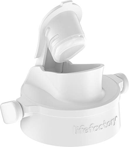 אביזר כובע היפוך פעיל של Lifefactory לבקבוקי זכוכית 12 אונקיות, 16 אונקיות ו 22 גרם, לבן אופטי, 1 ea