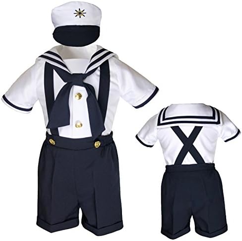 חליפות מכנסיים קצרים של סיילור לא -נוטו לתלבושות חיל הים של פעוטות תינוקות S M L XL 2T 3T 4T