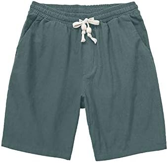 מכנסיים קצרים של Xiloccer לגברים 2021 מכנסי זיעה של גברים מזיעה קצרים בקיץ פשתן פשתן בגודל גדול