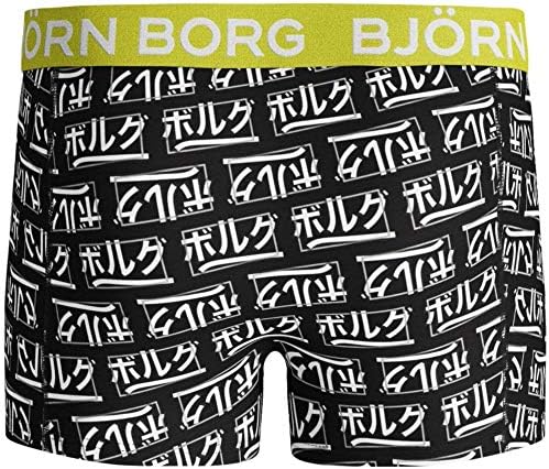 Bjorn Borg 2-Pack Logo יפני & Hanakotoba Boys Boxer Trunks, Black/Multi