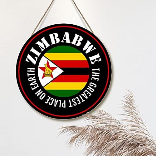 זר זימבבואה דלת הכניסה הזר המקומות הגדולים ביותר בכדור הארץ זימבבואה שלט קיר עיצוב קיר דגל לאומי דגל