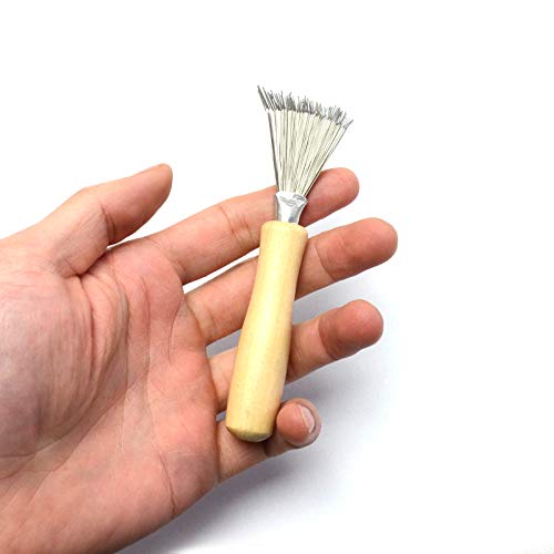 שיער מברשת מסרק מנקה עם מתכת חוט מגרפה עץ ידית עבור שיער אבק מוך הסרת מסרק ניקוי כלים לבית סלון