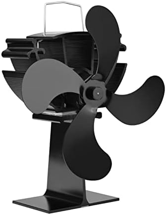 שחור 4 שקט מנועים חום מופעל מסתובב חם / מחומם אוויר אקו תנור מאוורר עבור גז * עץ יומן תנורי חום מאוורר