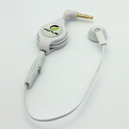 לבן נשלף לבן 3.5 ממ מונו אוזניות דיבוריות אוזניות מיקרופון אוזניות יחיד לאייפד 5 4 3 2 1 / iPad Air / Air